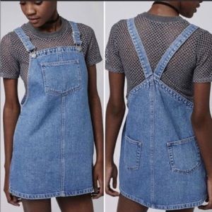SOLD - TOPSHOP DENIM OVERALL DRESS